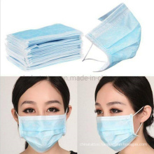 50PCS Disposable Mouth Mask Blue Nonwoven 3 Lays Soft Breathable Protective Face Mask for Tattooist, Dentist, Beauty Salon